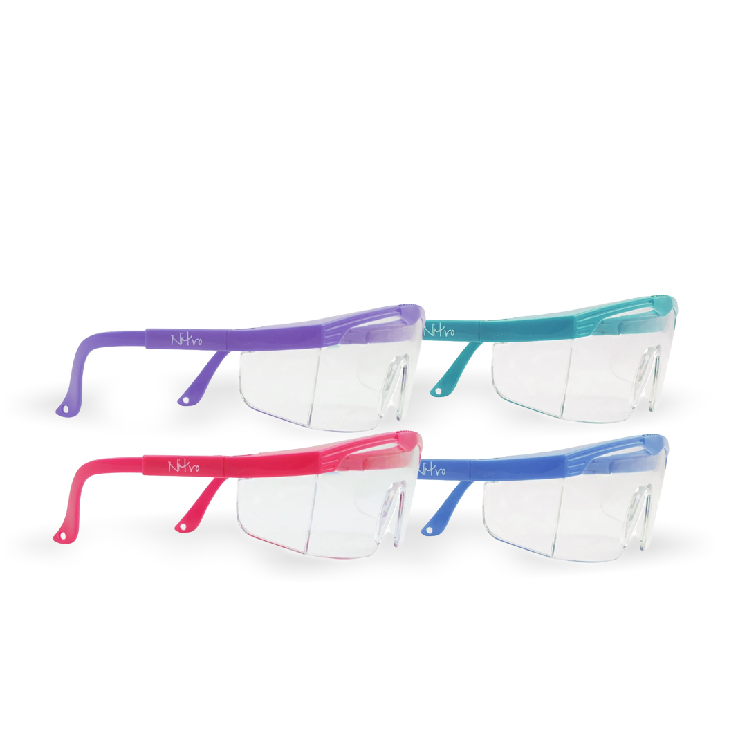 Nitro Kids Lens Safety Glasses Mixed Colour Pack