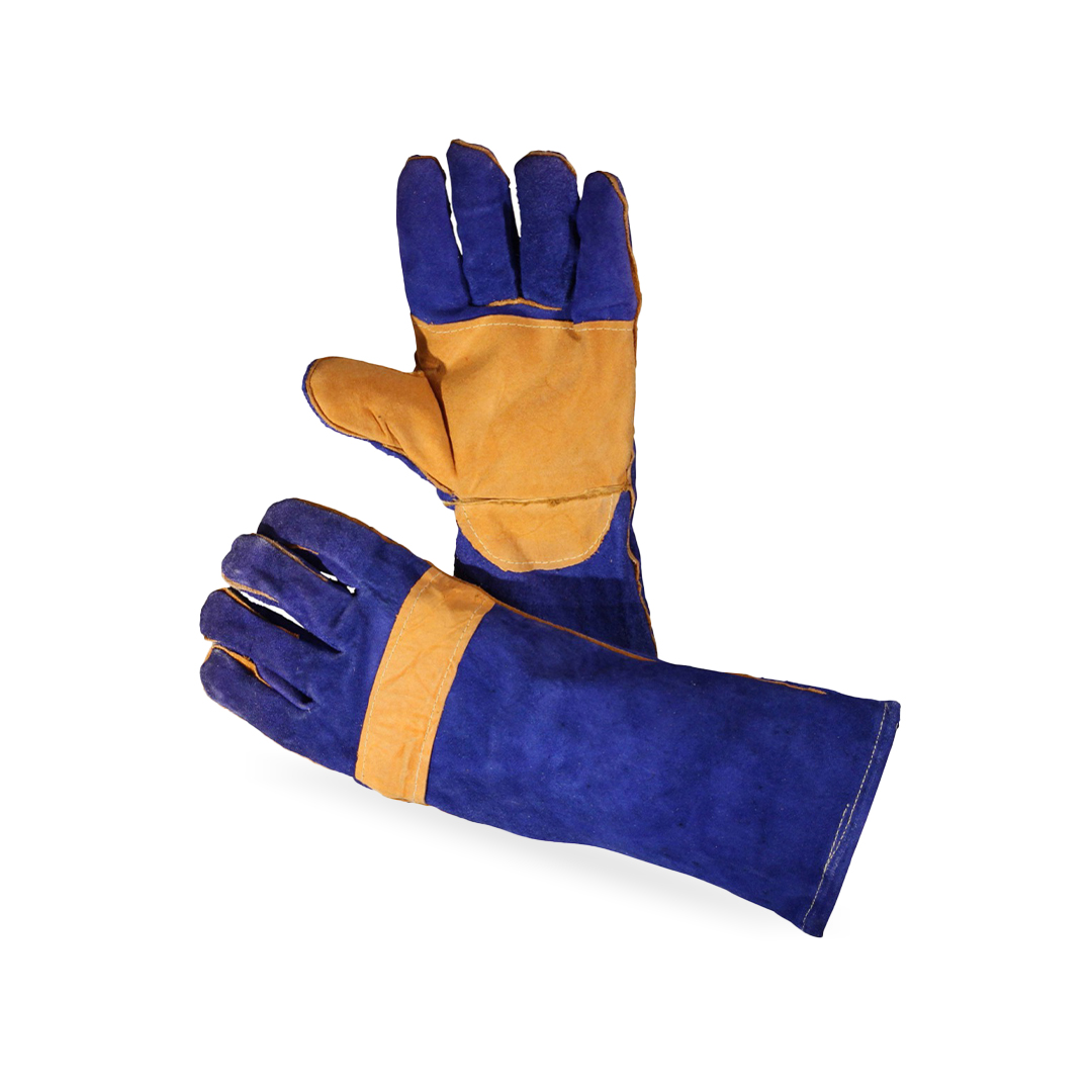 Welding Gloves 40cm Blue Gold