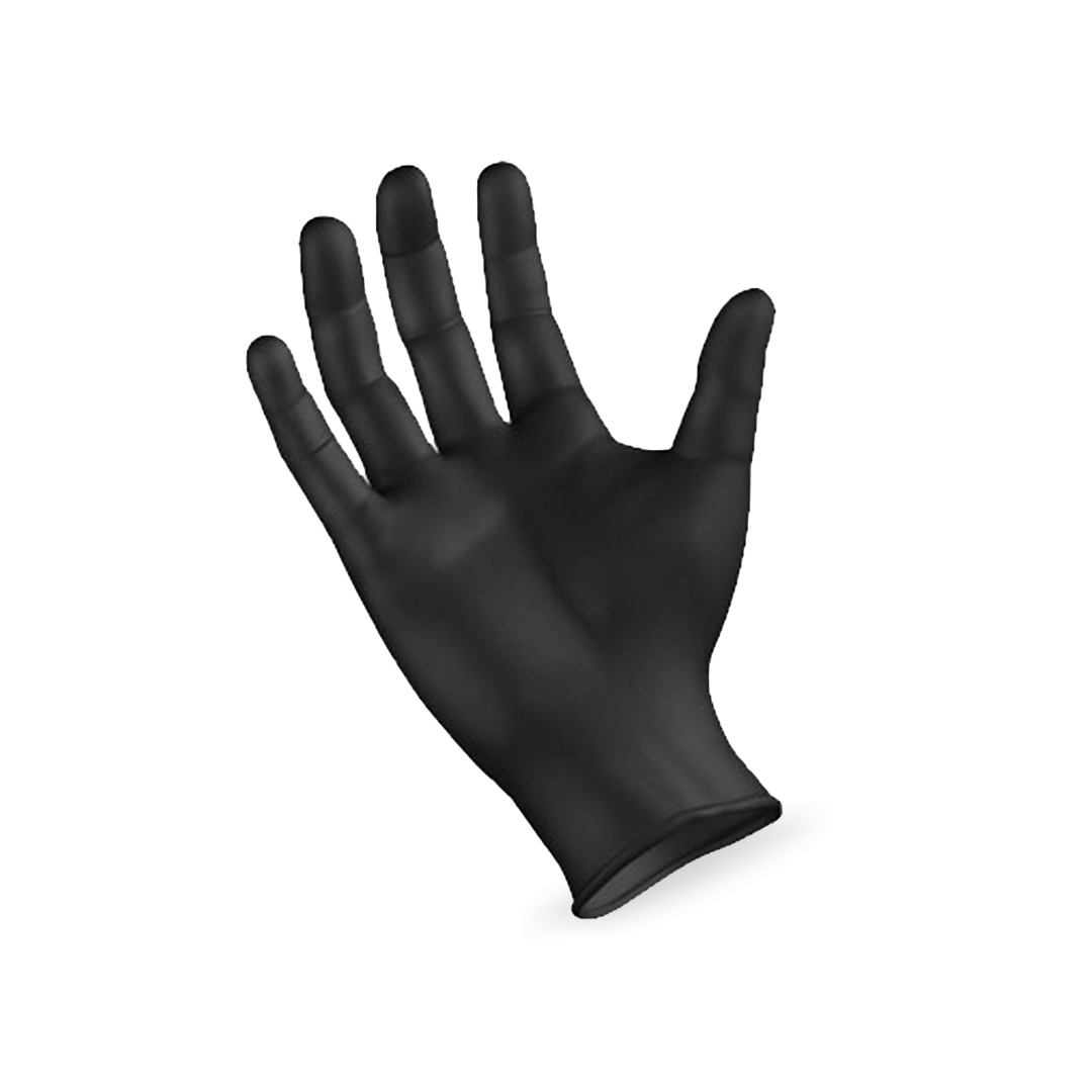 GNTB100M Nitrile Black Heavy Duty Gloves Medium Size