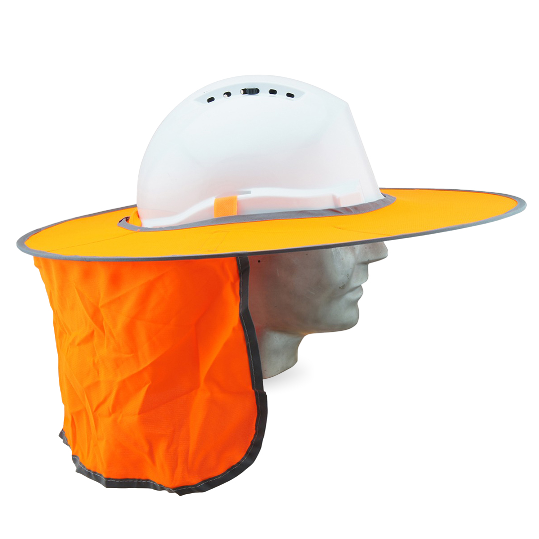 SB1280FNO Foldaway Sun Brim Neon Orange for Hard Hats