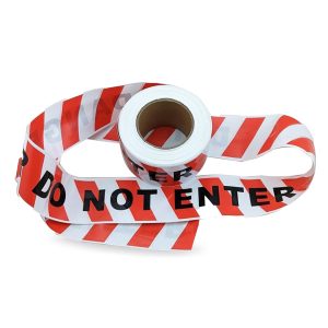 T50TRW-DDNE Barrier Tape Danger Do Not Enter Red and White Stripes