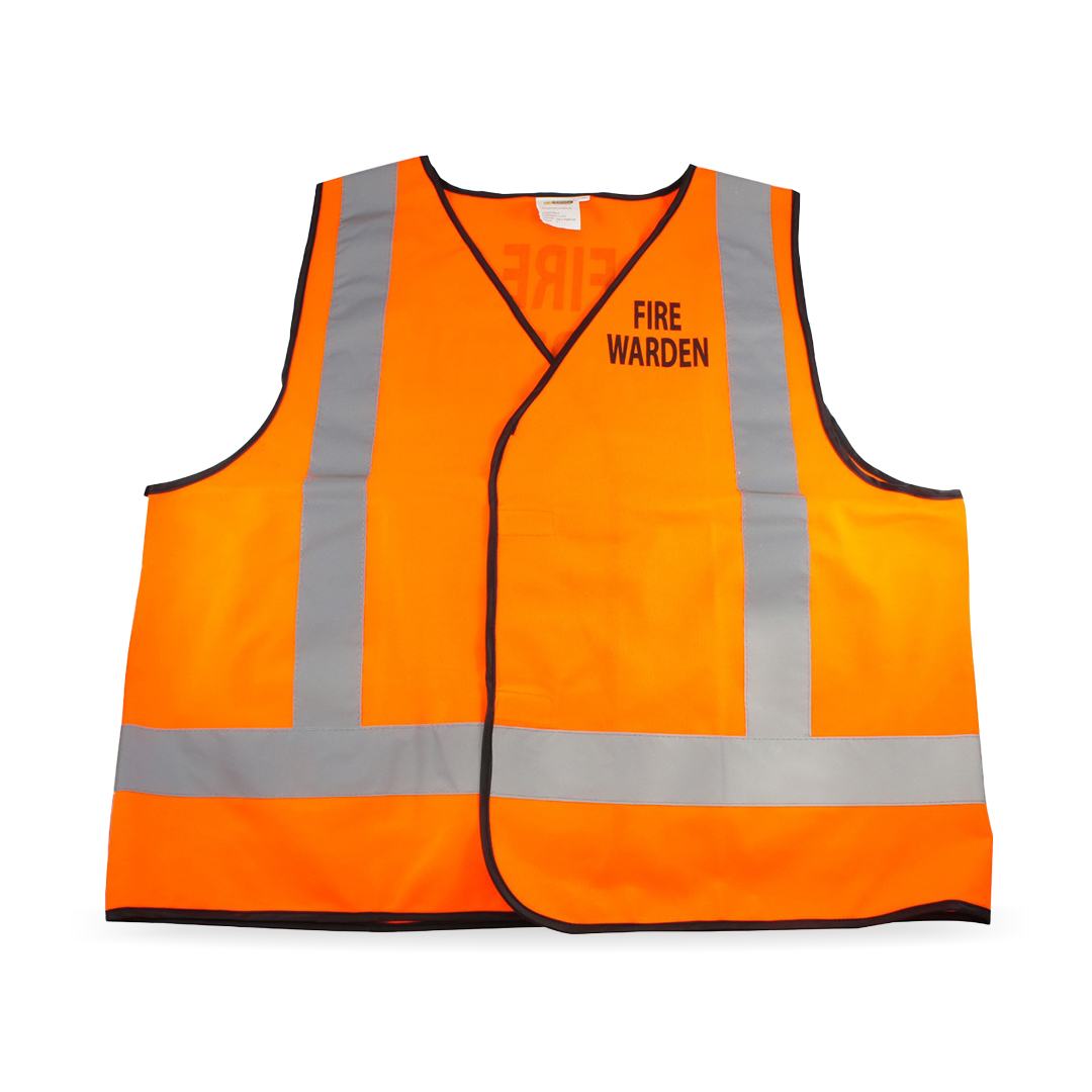 V006OHXLFW Hi Vis Safety Vest Fire Warden Orange XL